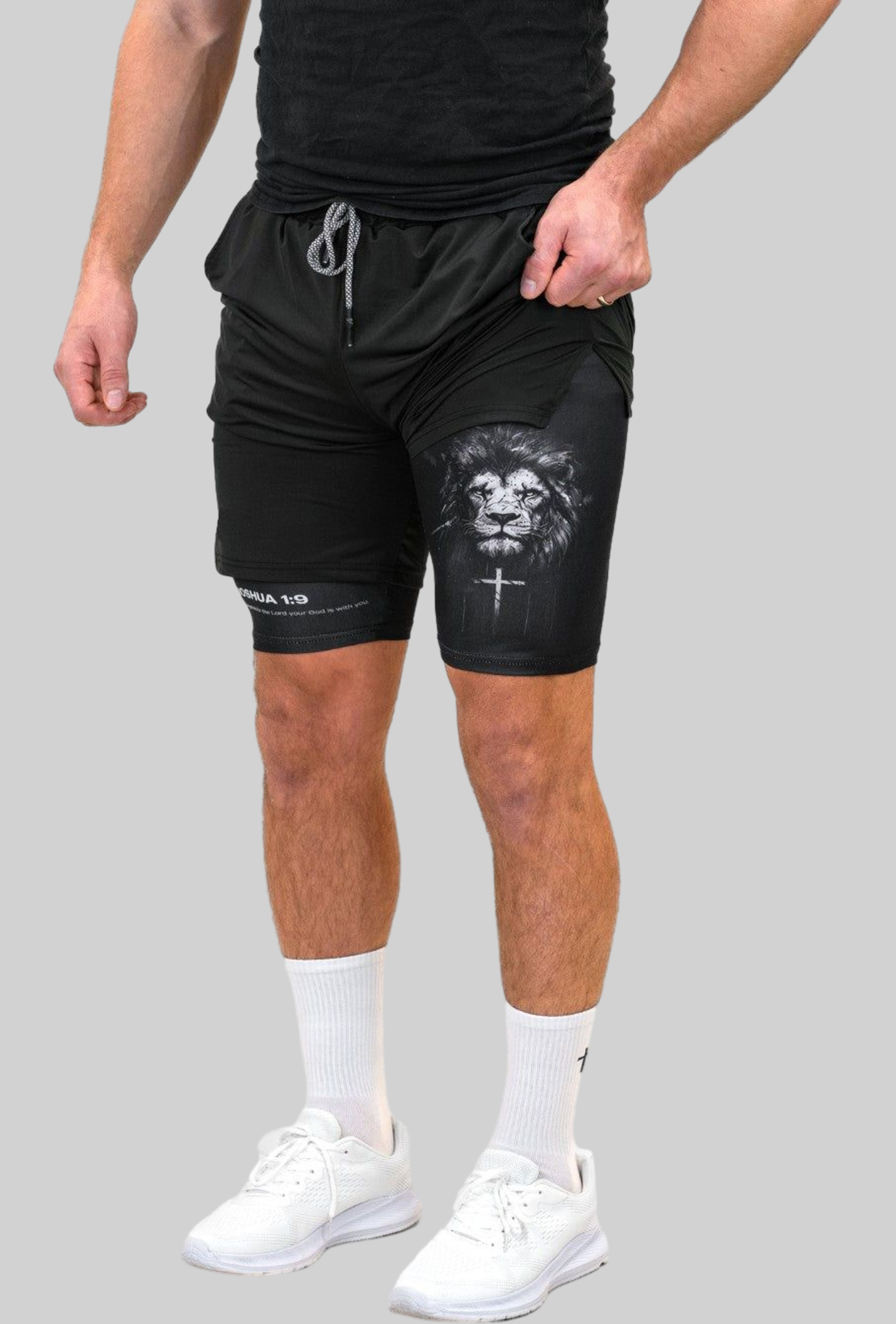Joshua 1:9 Lion Performance Shorts