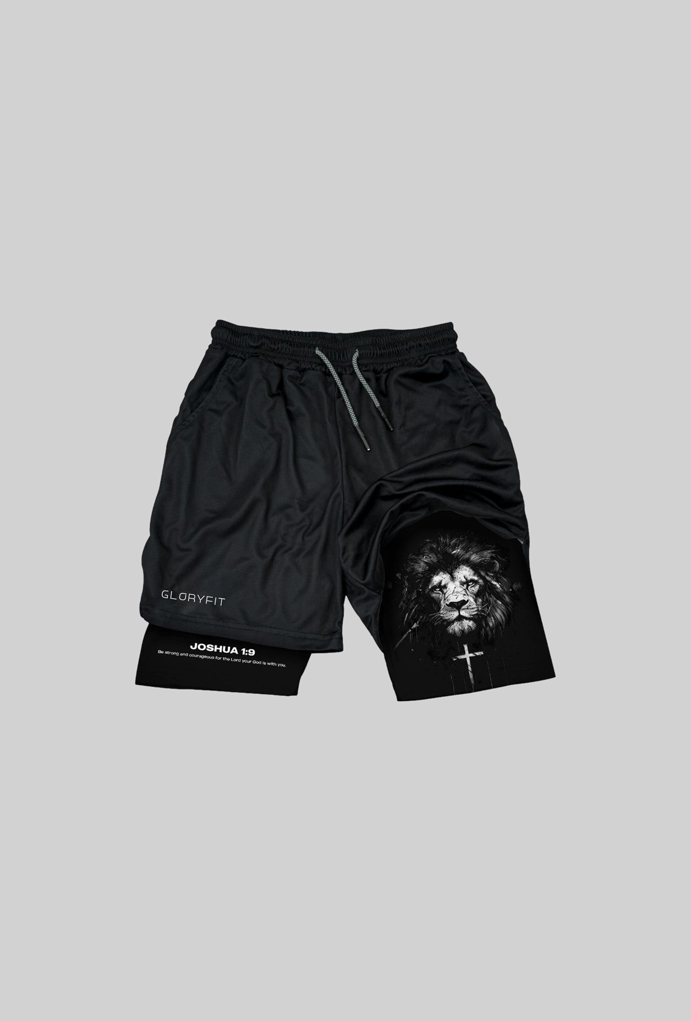 Joshua 1:9 Lion Performance Shorts