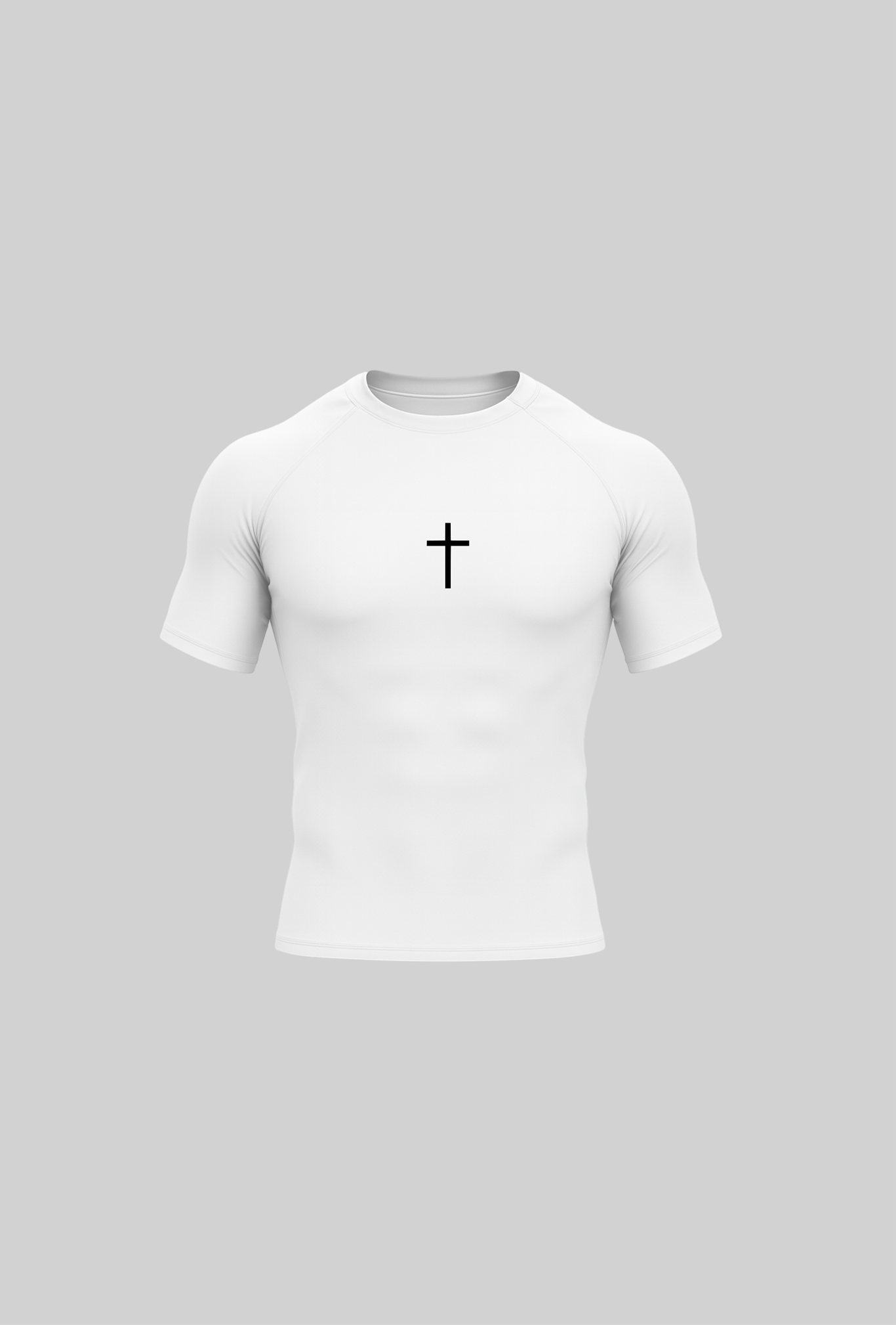 Cross Short Sleeve Compression - White