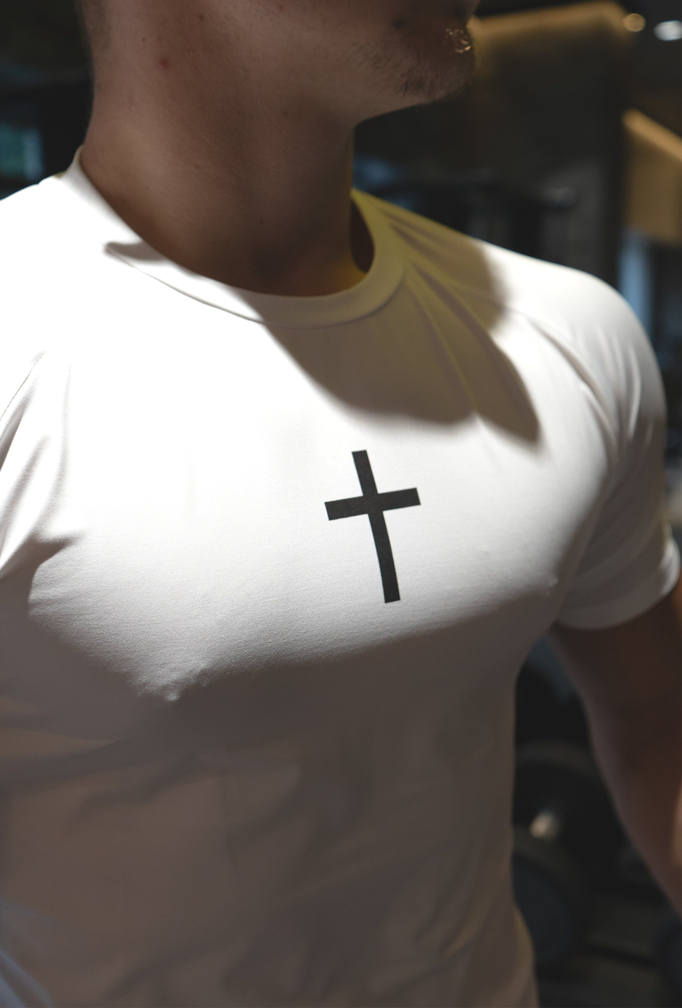 Cross Short Sleeve Compression - White